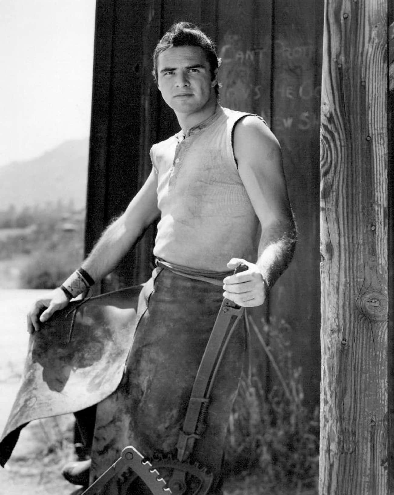 Young Burt Reynolds in a Sleevelss Shirt