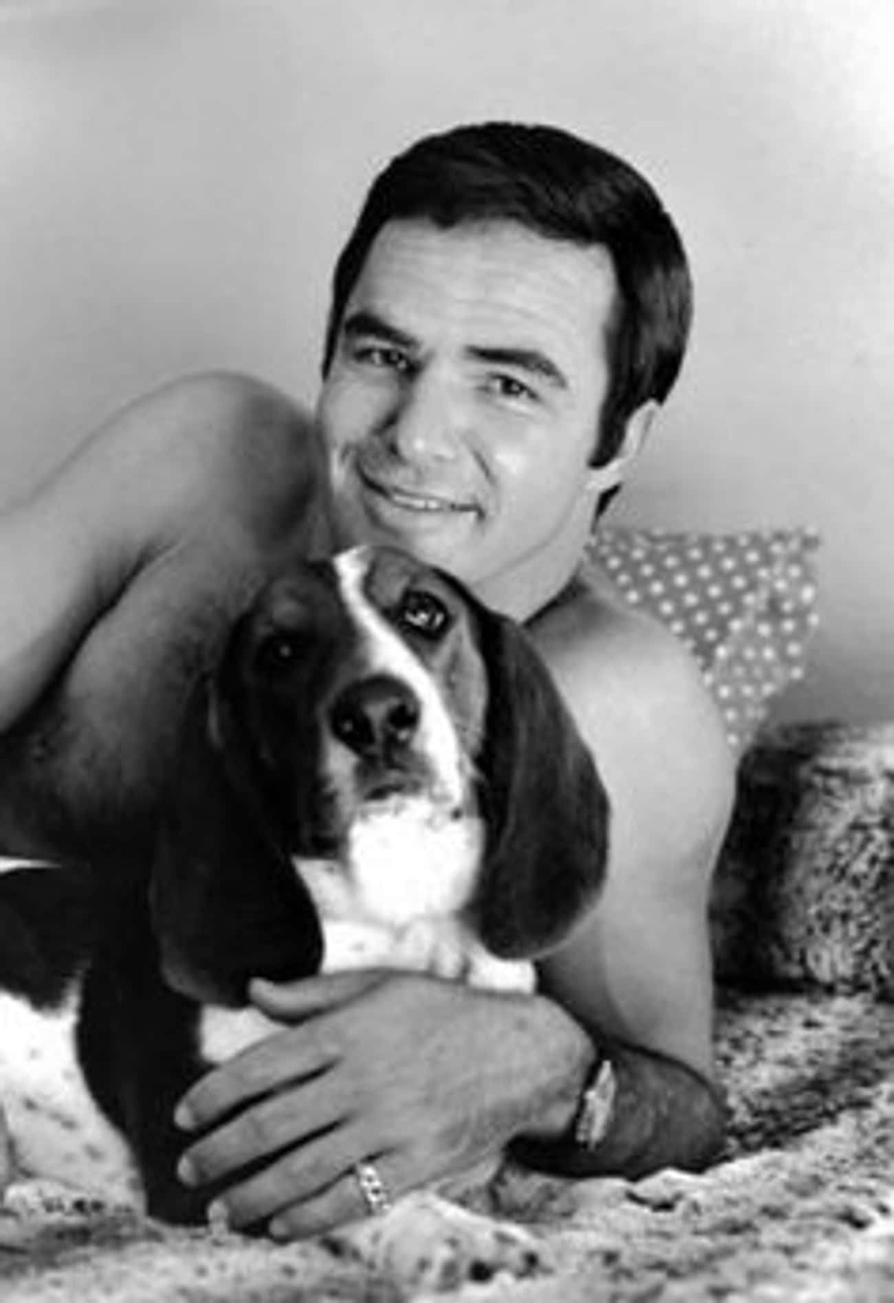 Young Burt Reynolds with a Dog