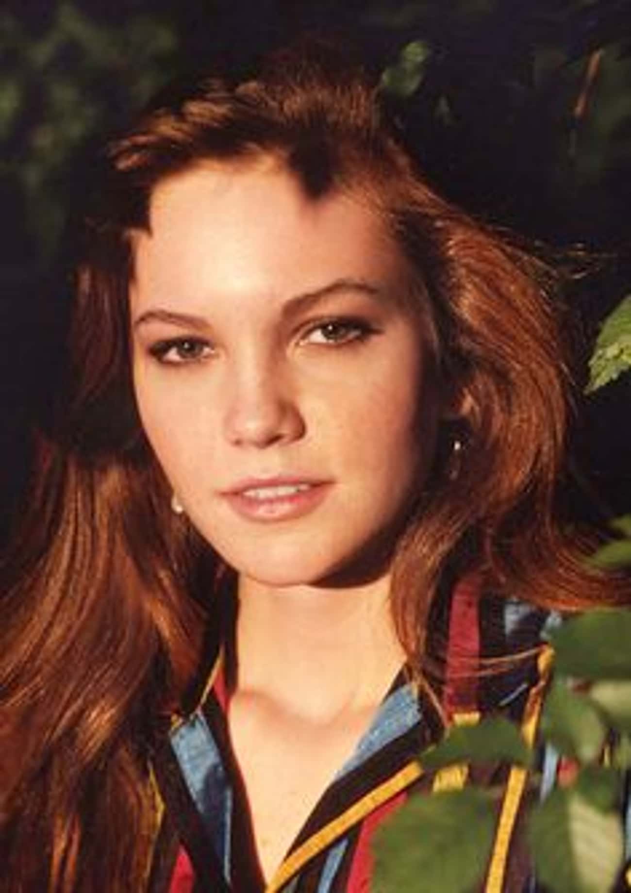 Young Diane Lane in Patterned Blouse