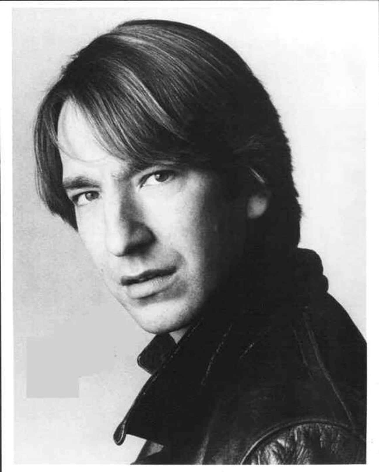 Young Alan Rickman in Black Leather Jacket