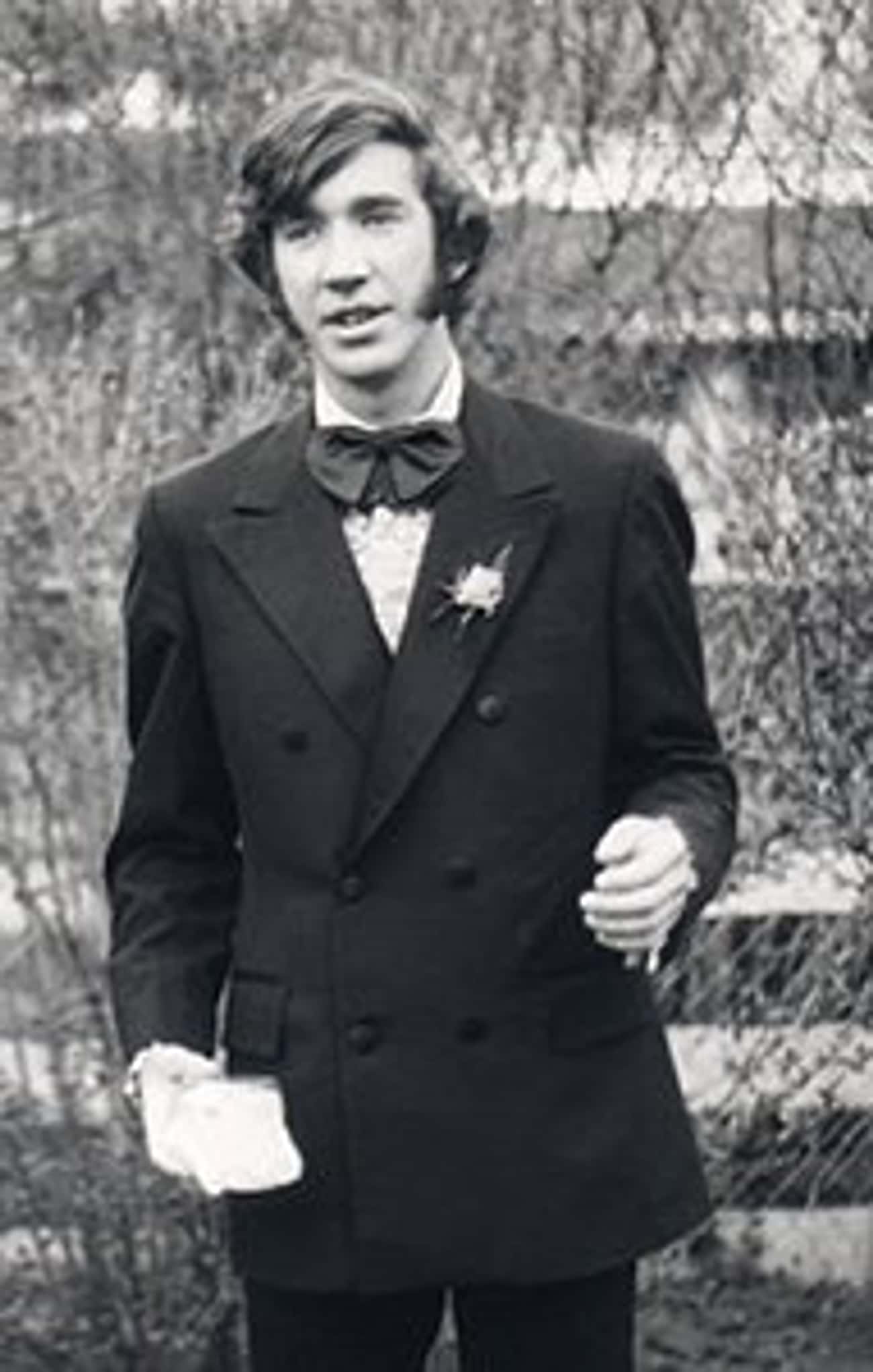 Young Alan Rickman in Black Coat and Bowtie