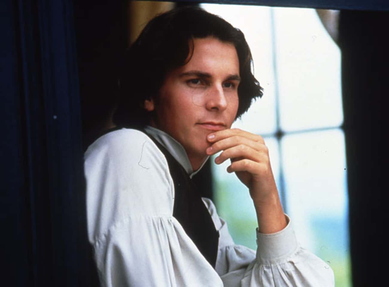 Young Christian Bale on the Set of Little Women