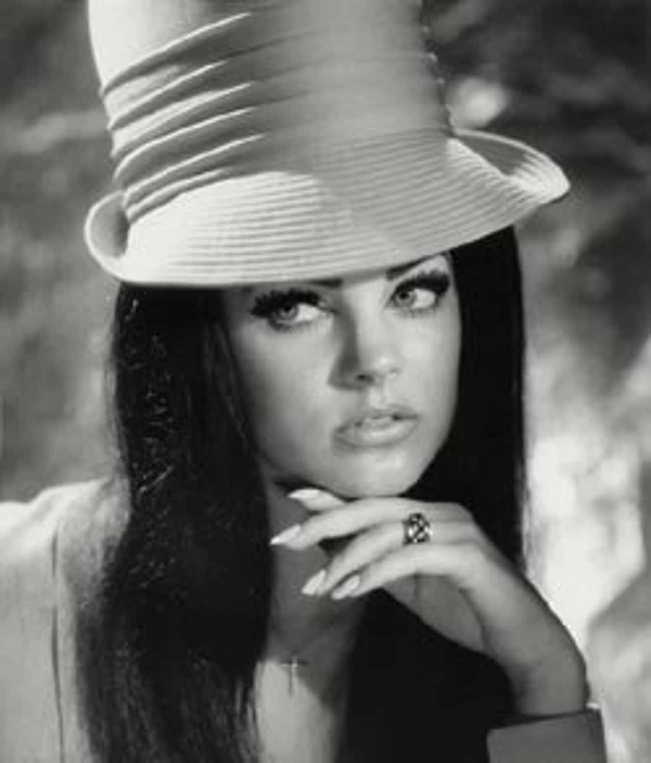Young Priscilla Presley in a Hat Closeup Shot