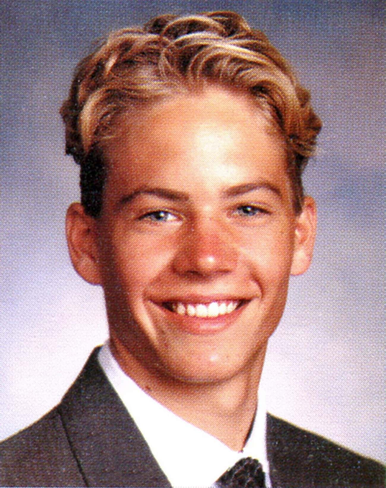 Young Paul Walker in Suit High School Photo