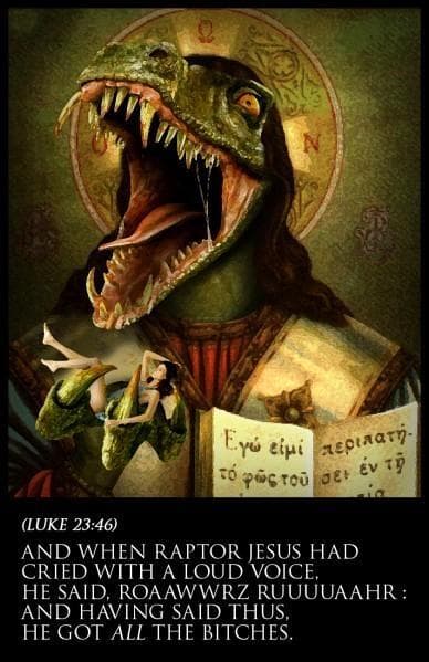 Raptor Jesus | Best Jesus Raptor Meme