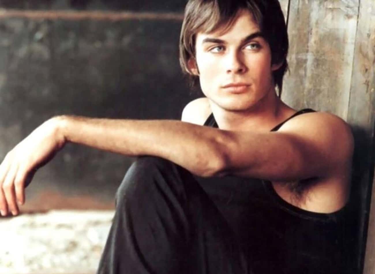 Young Ian Somerhalder in Black Tank Top and Black Pants