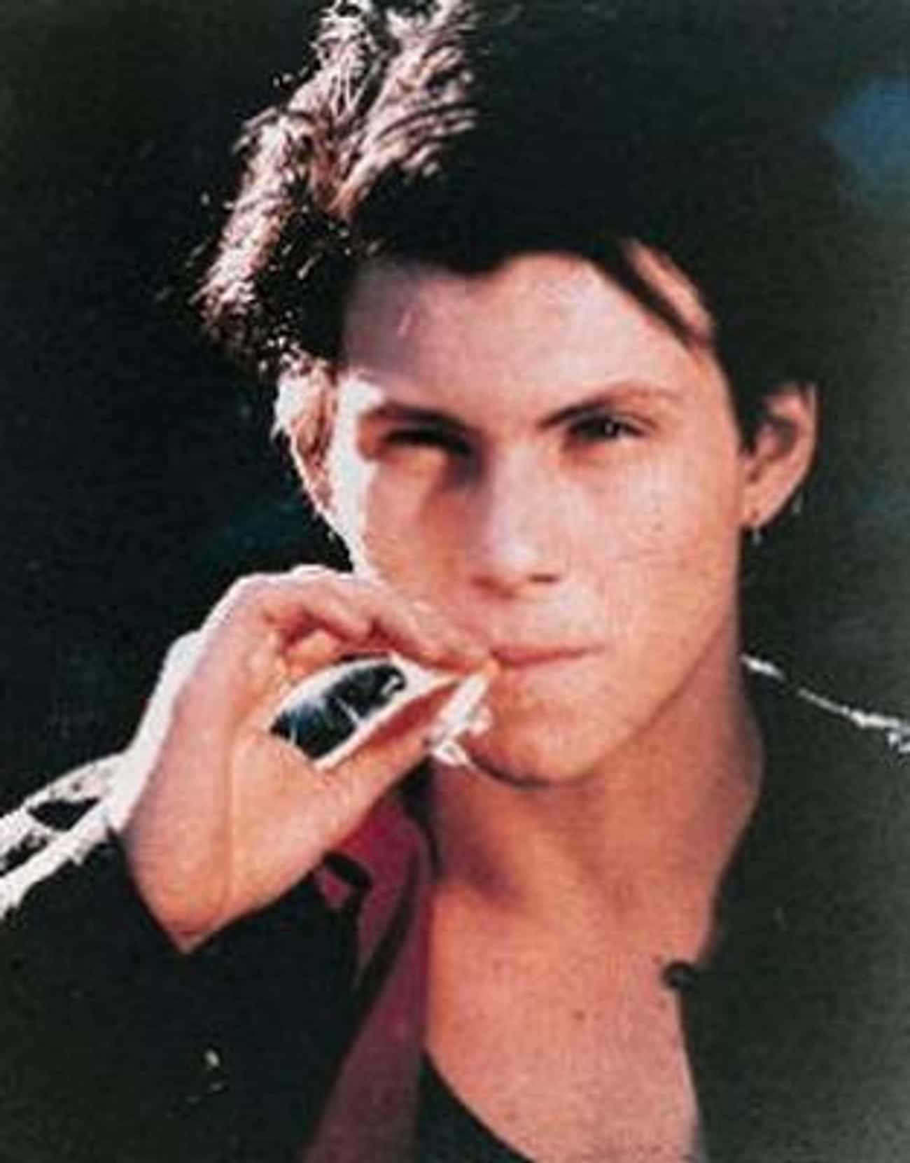 Young Christian Slater Smoking Cigarette