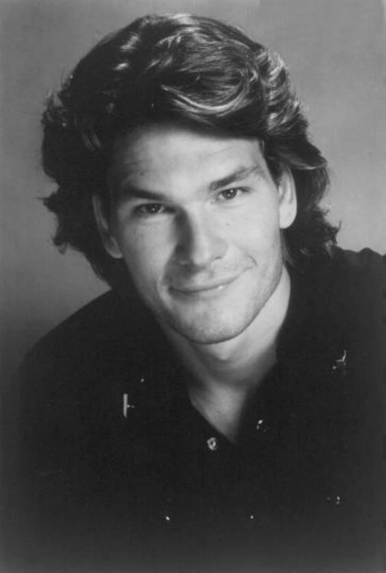 Young Patrick Swayze in Black Buttondown