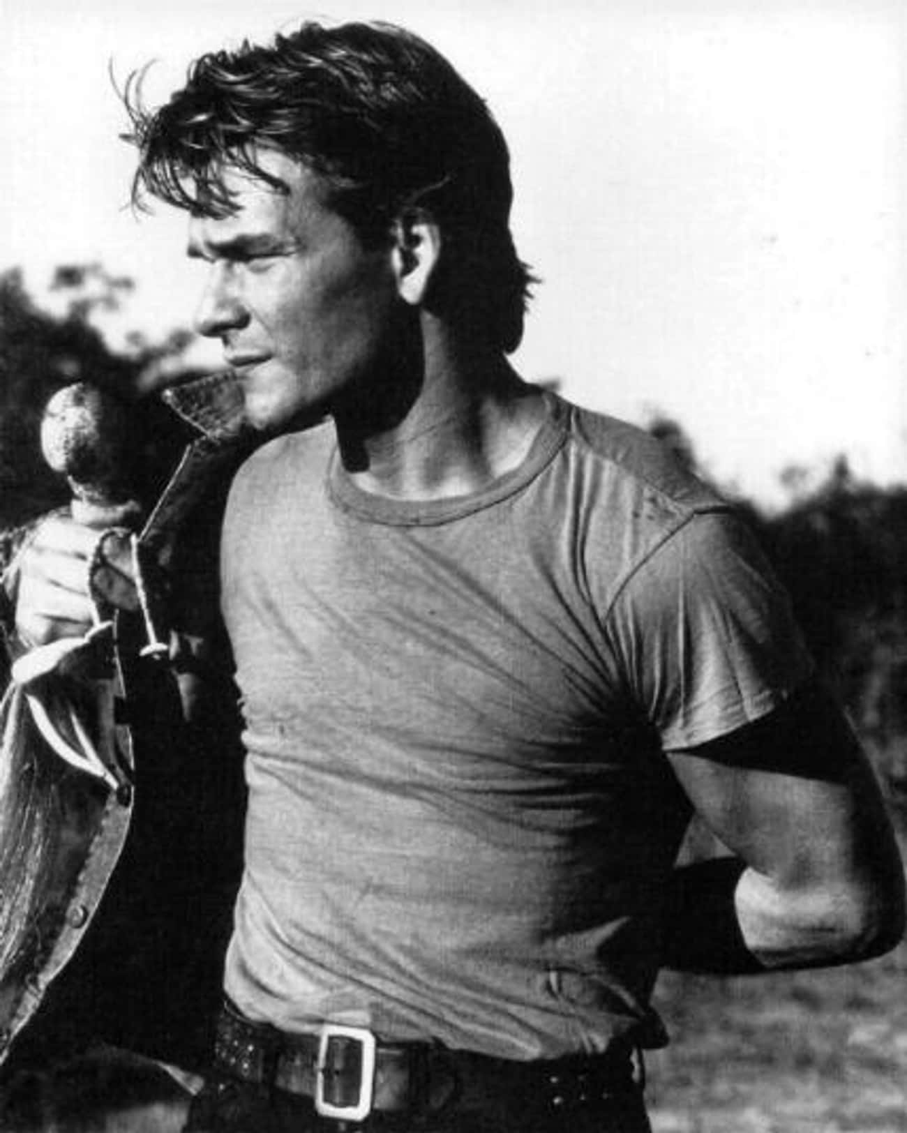 Young Patrick Swayze in Gray T-Shirt and Black Pants