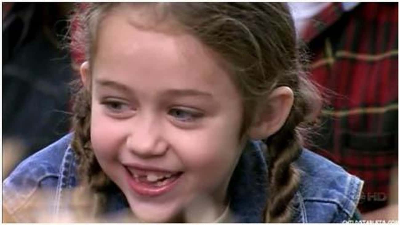 Young Miley Cyrus Missing a Tooth