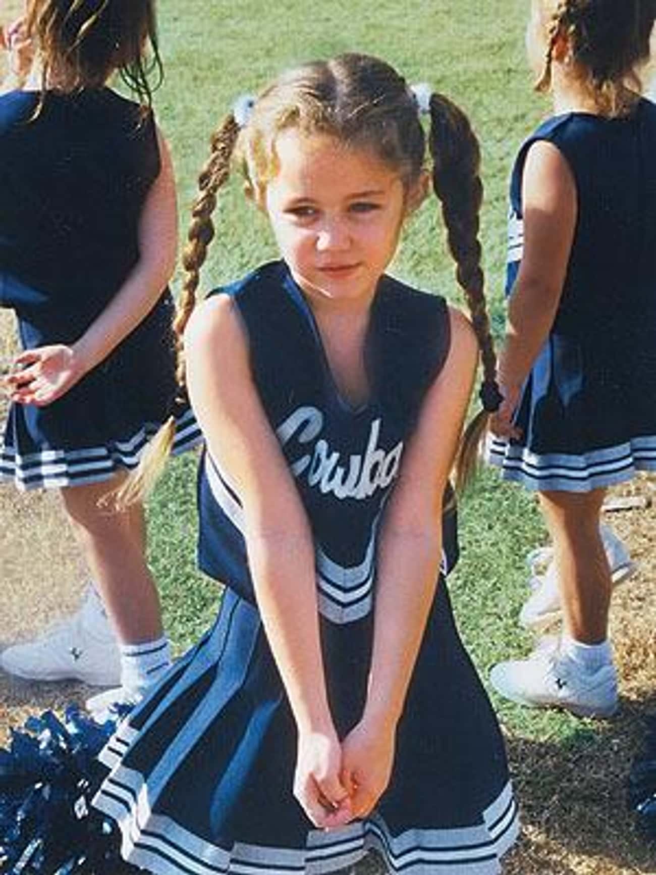 Young Miley Cyrus as a Cheerleader
