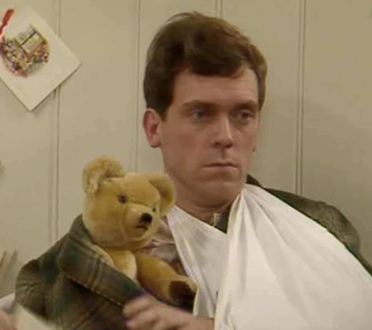 Young Hugh Laurie Holding Teddy Bear