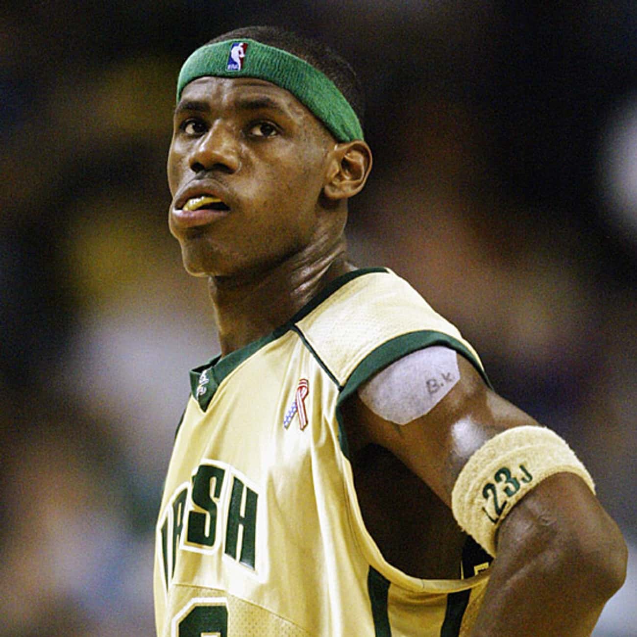 Young LeBron James in St. Mary's Basketball Jersey