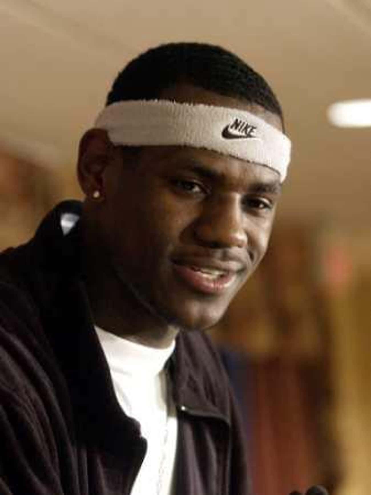 Young LeBron James in Black Jacket and White T-Shirt