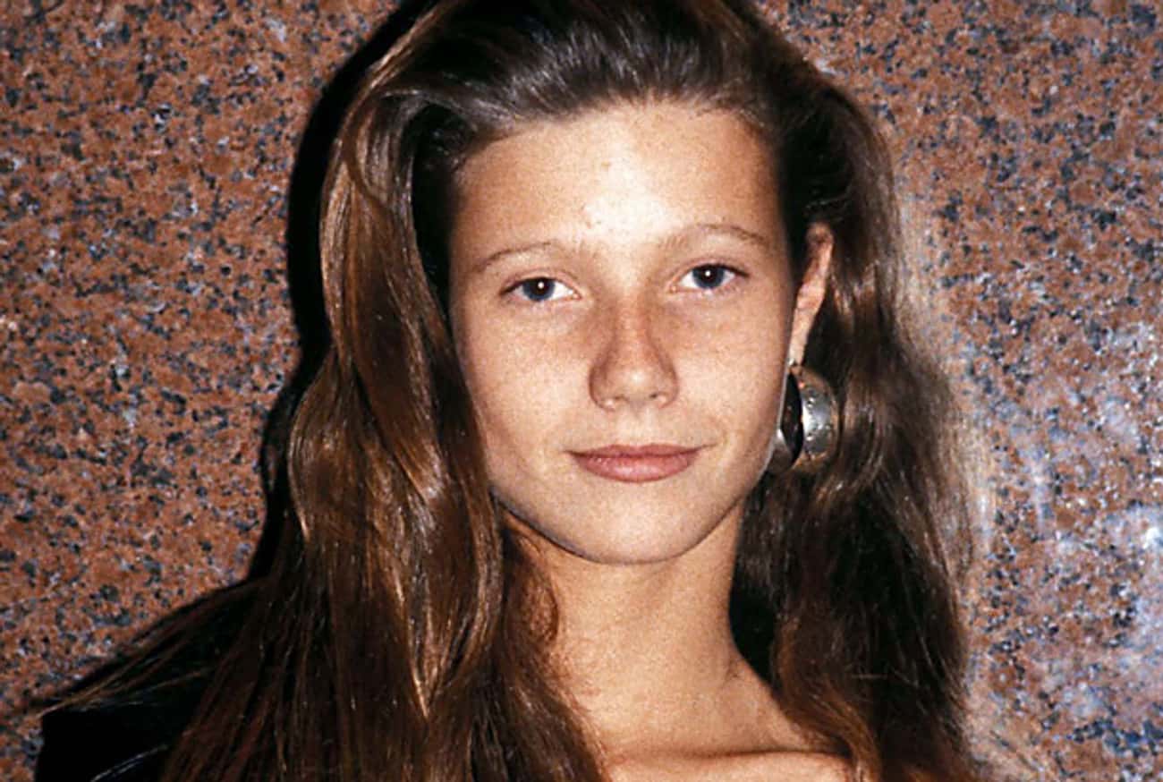 Young Gwyneth Paltrow in Silver Hoop Earrings