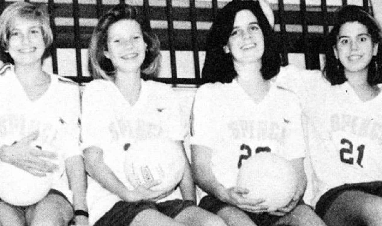 Young Gwyneth Paltrow with High School Volleyball Team