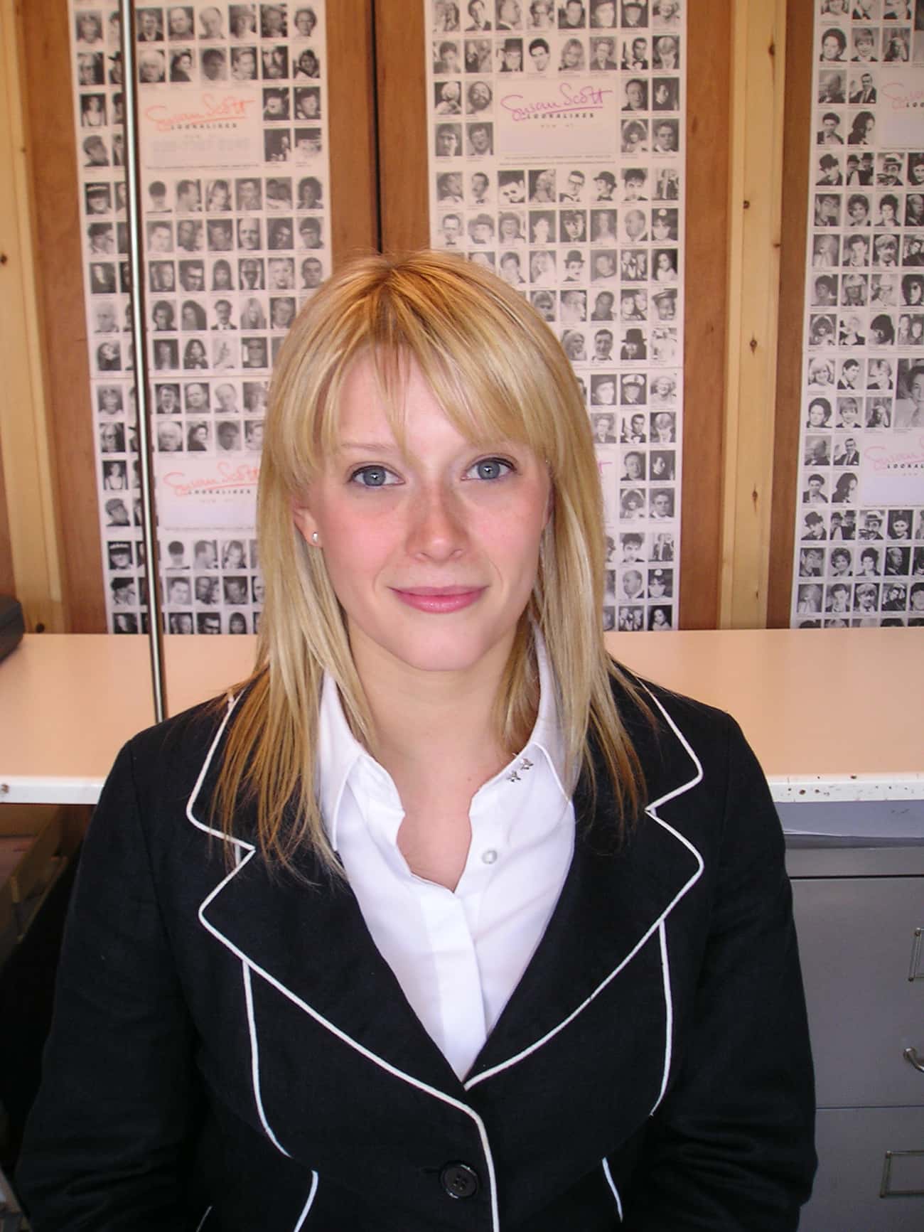 Young Gwyneth Paltrow in Black Sports Coat with White Trim