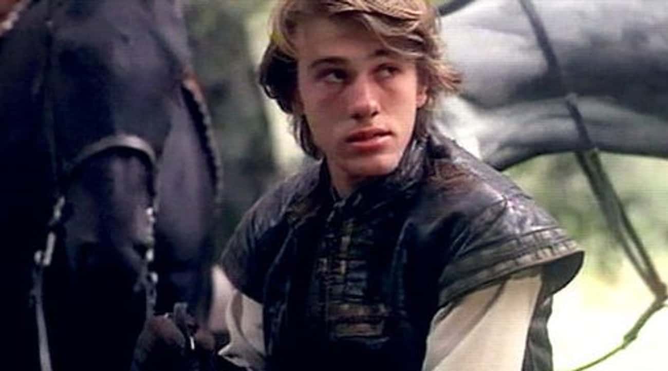 Young Christoph Waltz with Black Horse