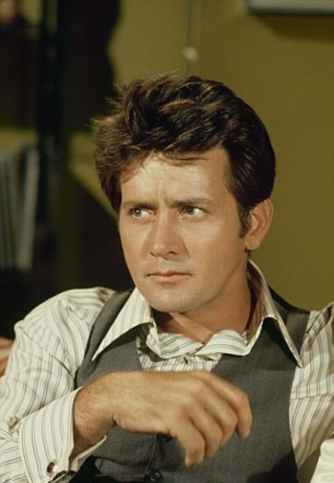 Young Martin Sheen in Striped Buttondown and Gray Vest