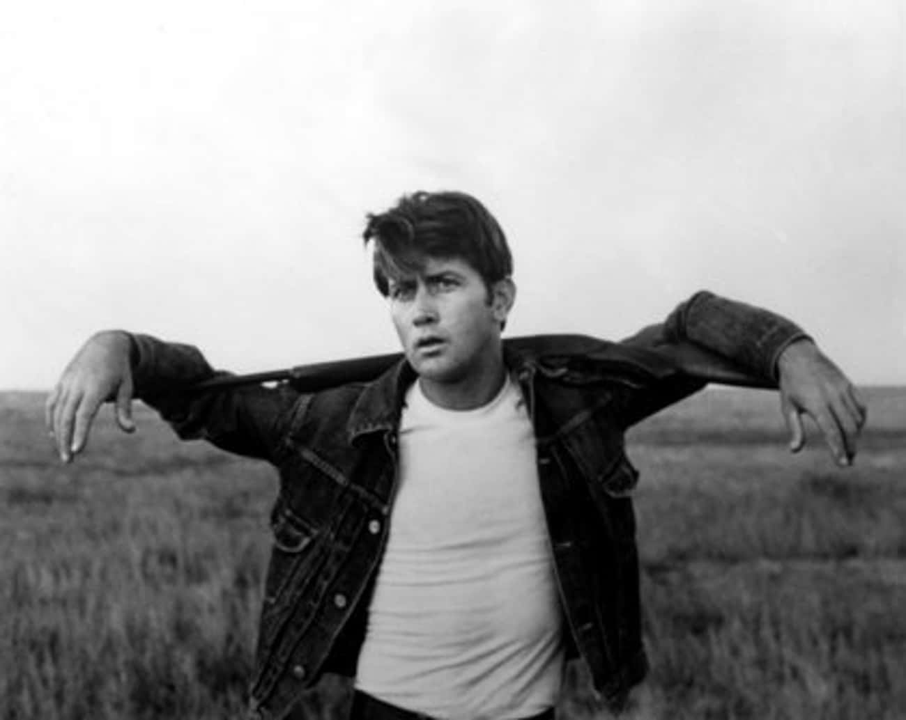 Young Martin Sheen in Black Jean Jacket and White T-Shirt