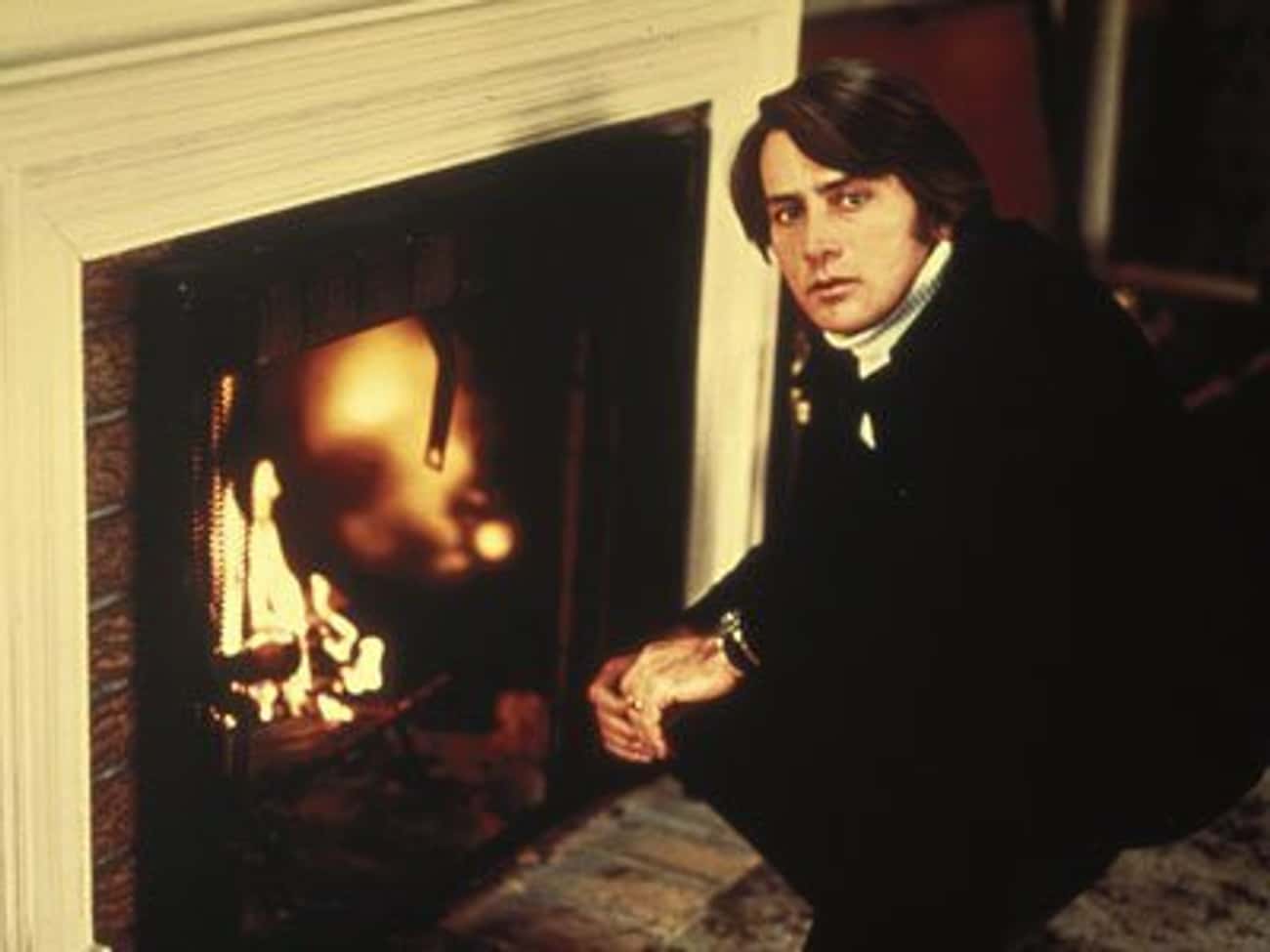 Young Martin Sheen in Black Suit with Long Hair