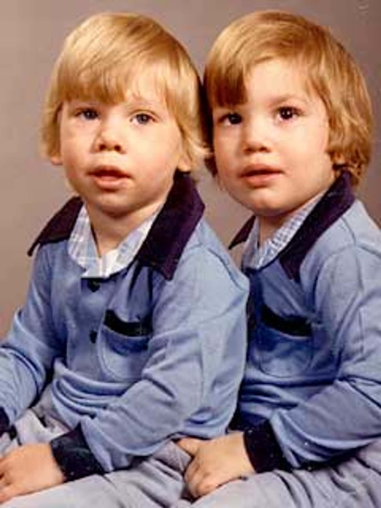 Young Ashton Kutcher as a Baby with Twin Brother