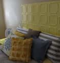Make a Tile Headboard from Styrofoam Ceiling on Random Awesome Bedroom Design Ideas for Your Home