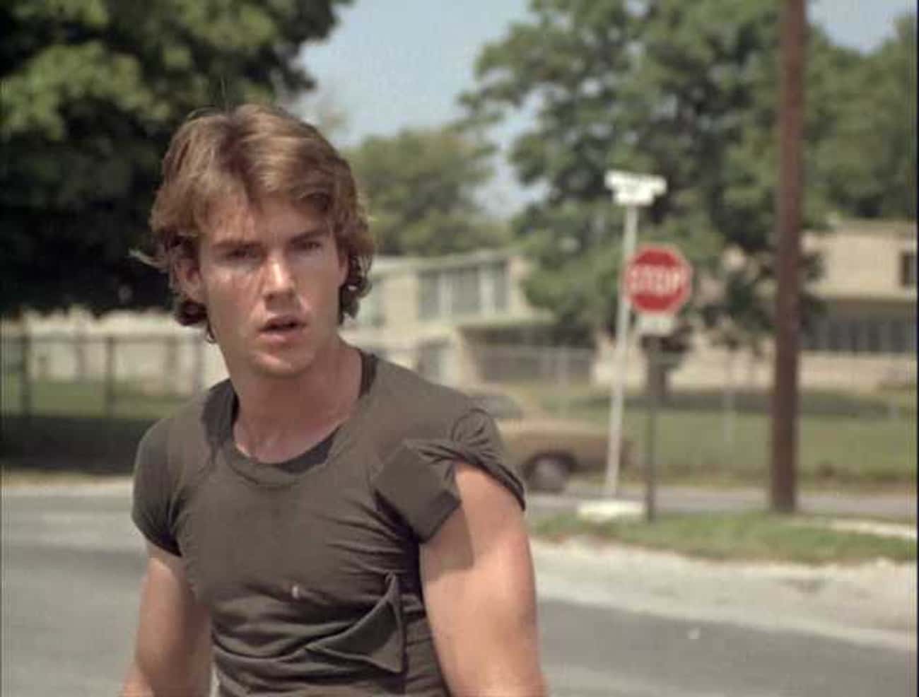 Young Dennis Quaid in Fitted Shirt