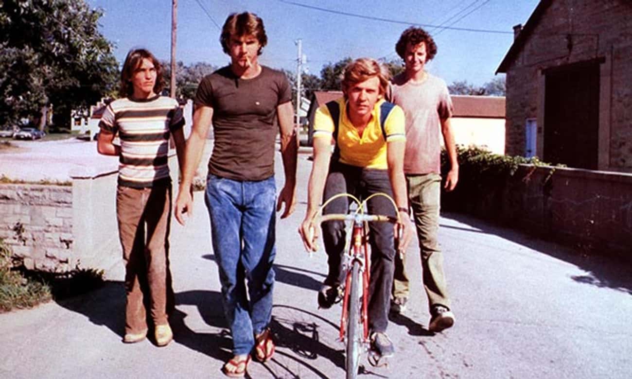 Young Dennis Quaid on Breaking Away Set