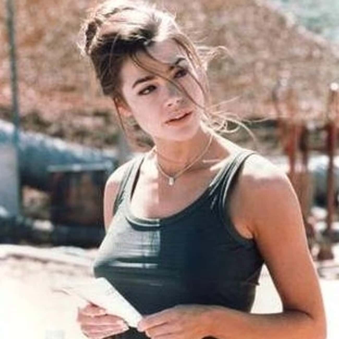 Young Denise Richards in Gray Tank Top
