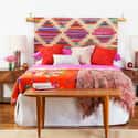 Turn a Cool Patterned Rug into a Headboard on Random Awesome Bedroom Design Ideas for Your Home