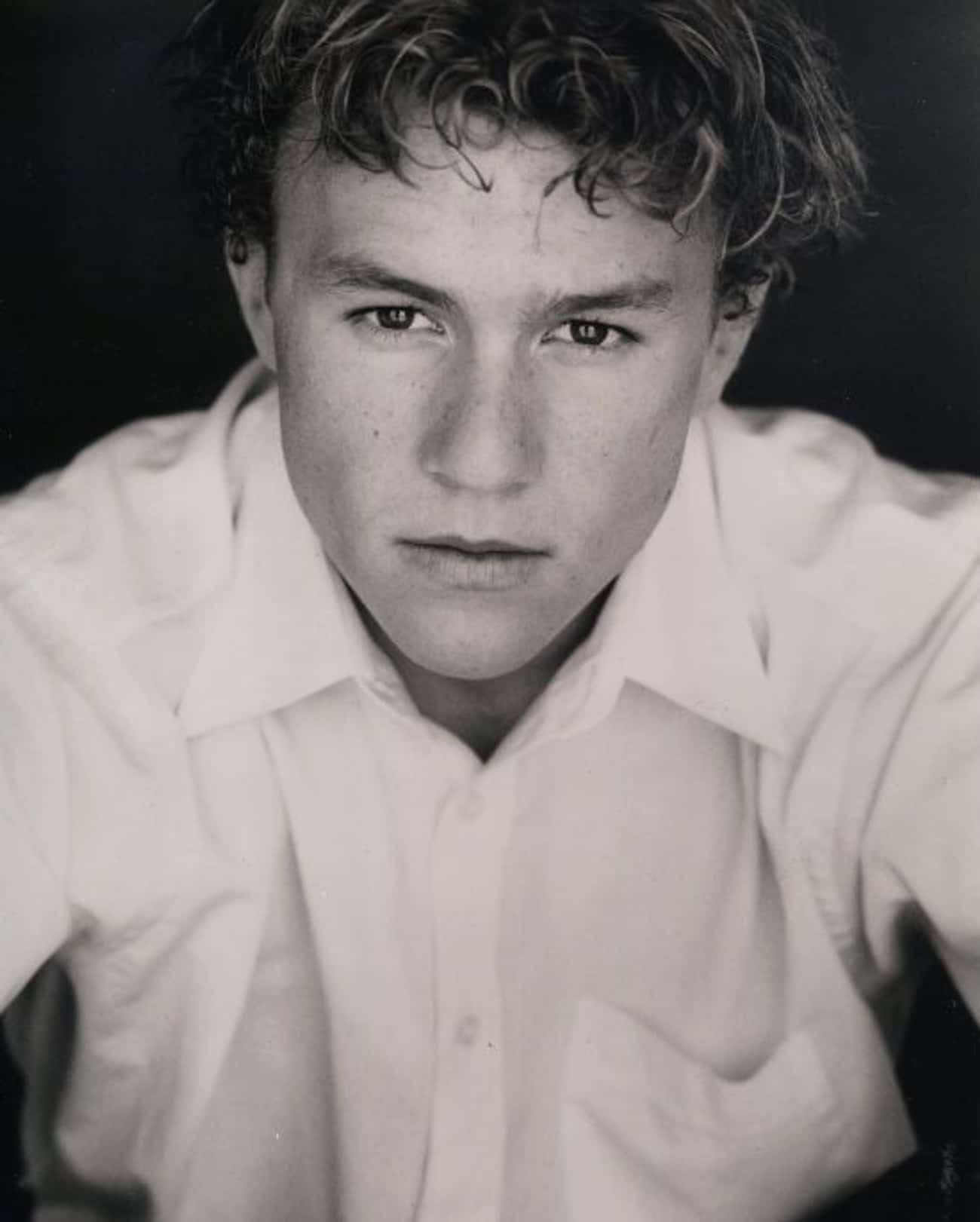 Young Heath Ledger in White Buttondown as a Teen
