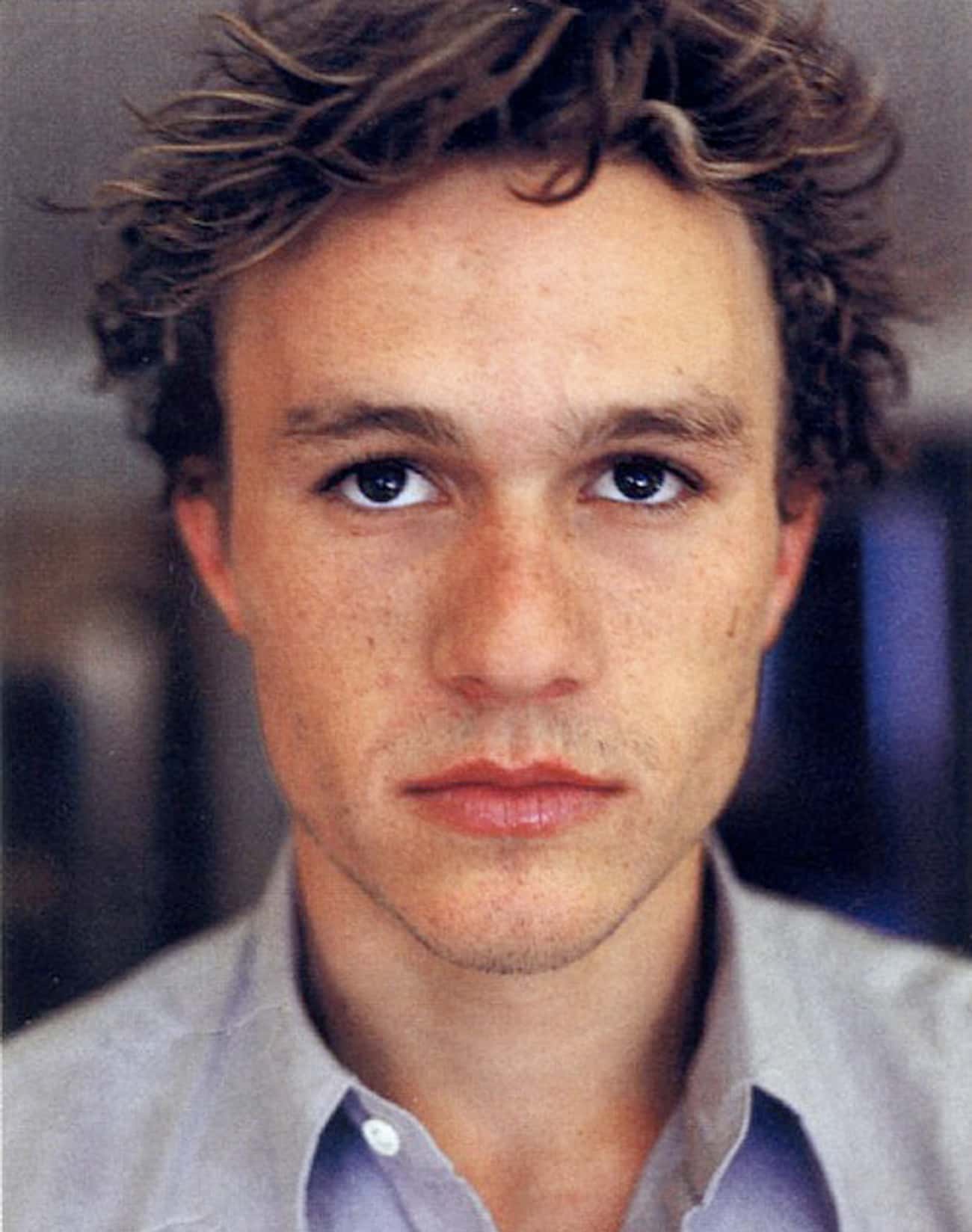 Young Heath Ledger in Light Gray Buttondown