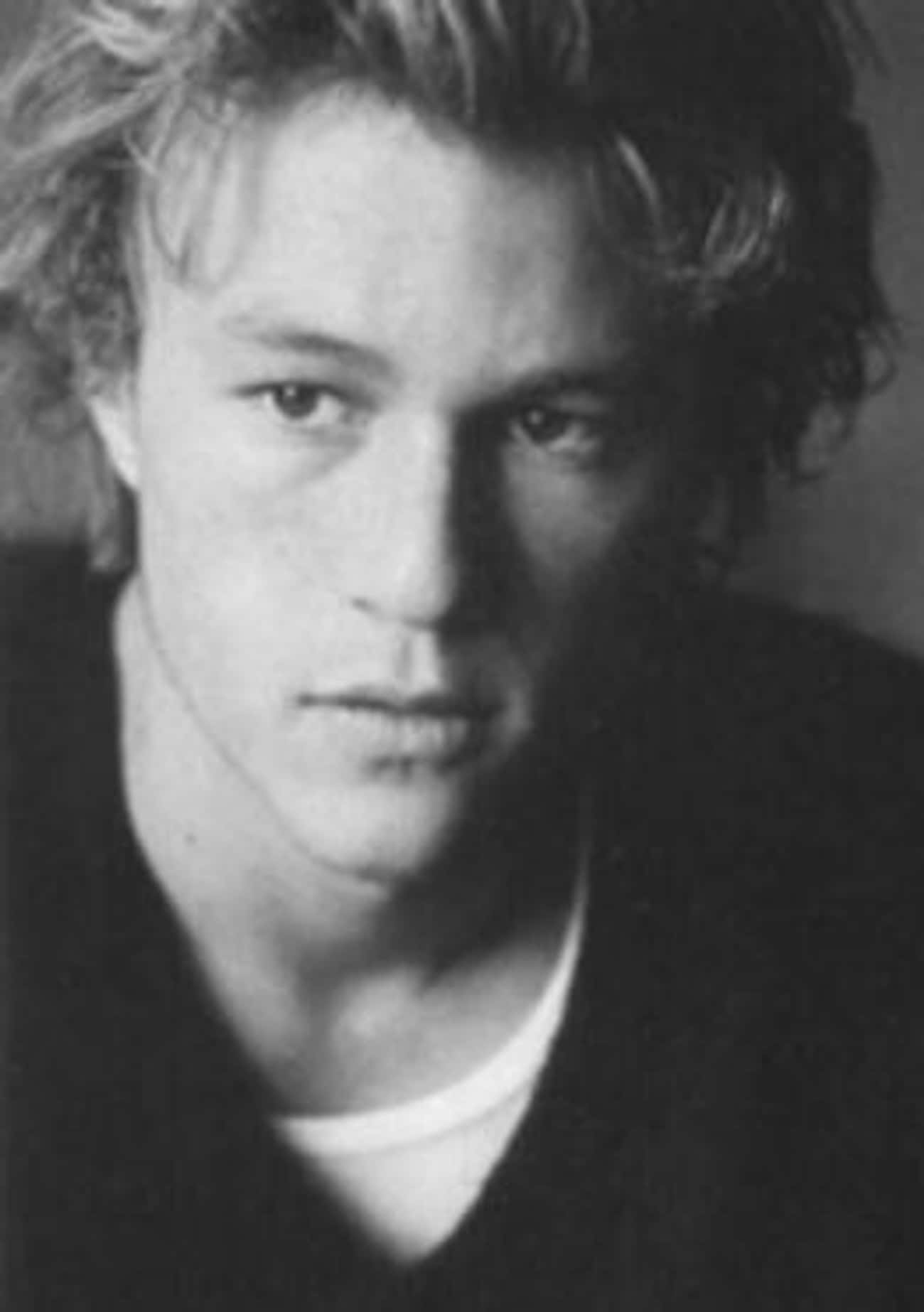 Young Heath Ledger in Black Sweater Head Shot