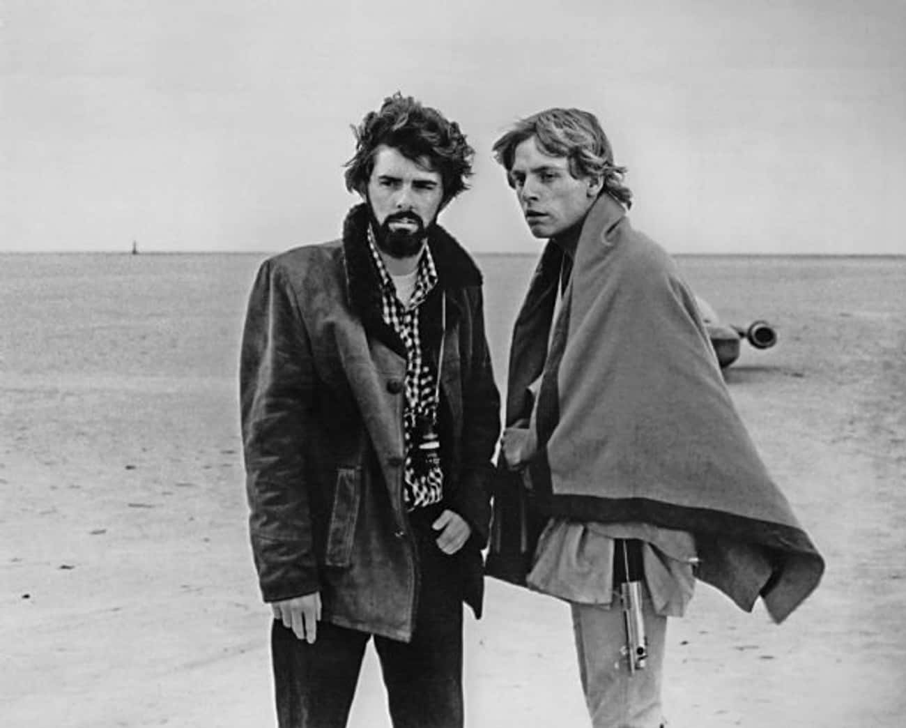 Young George Lucas in Coat and Checkered Scarf