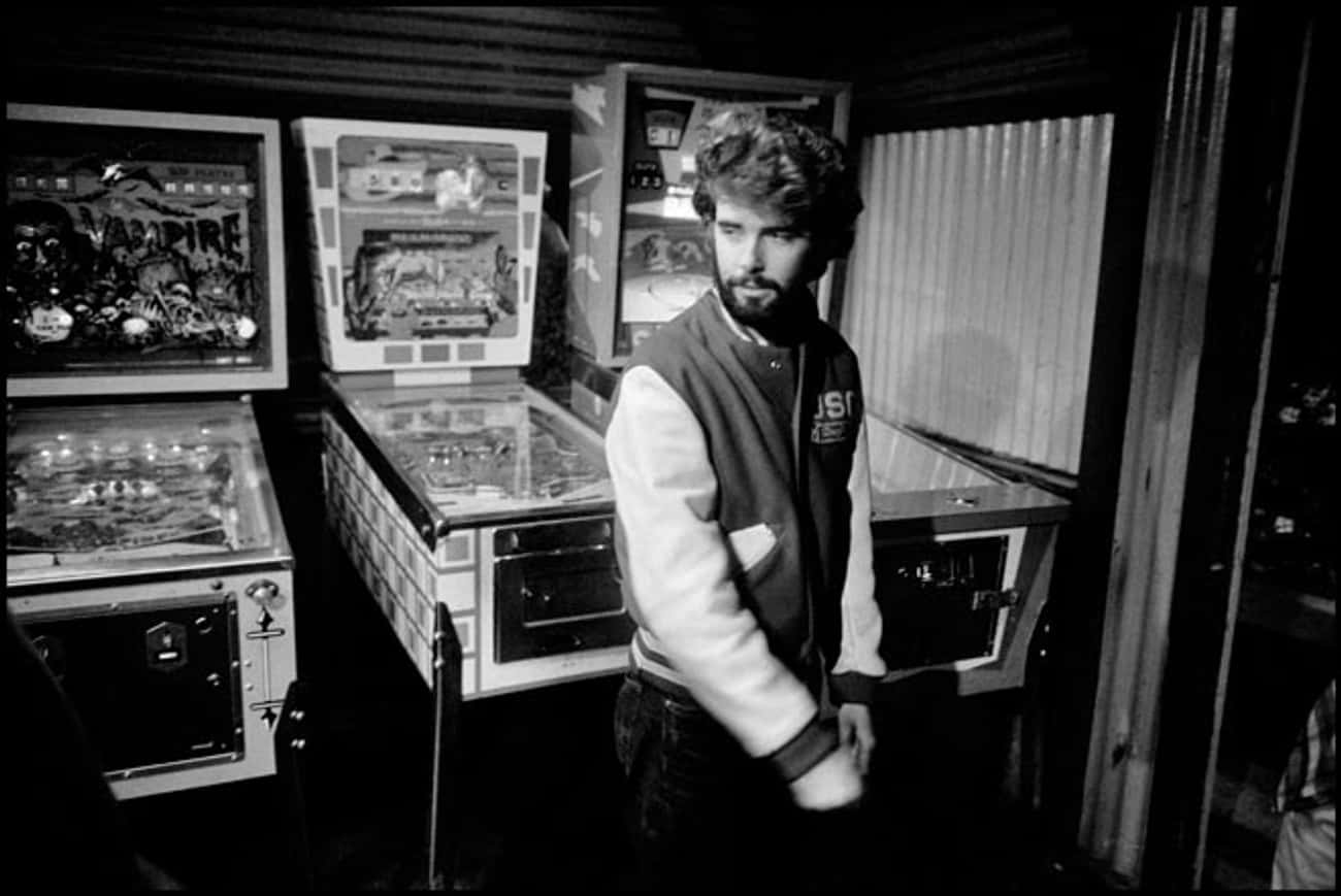 Young George Lucas in Gray and White Jacket