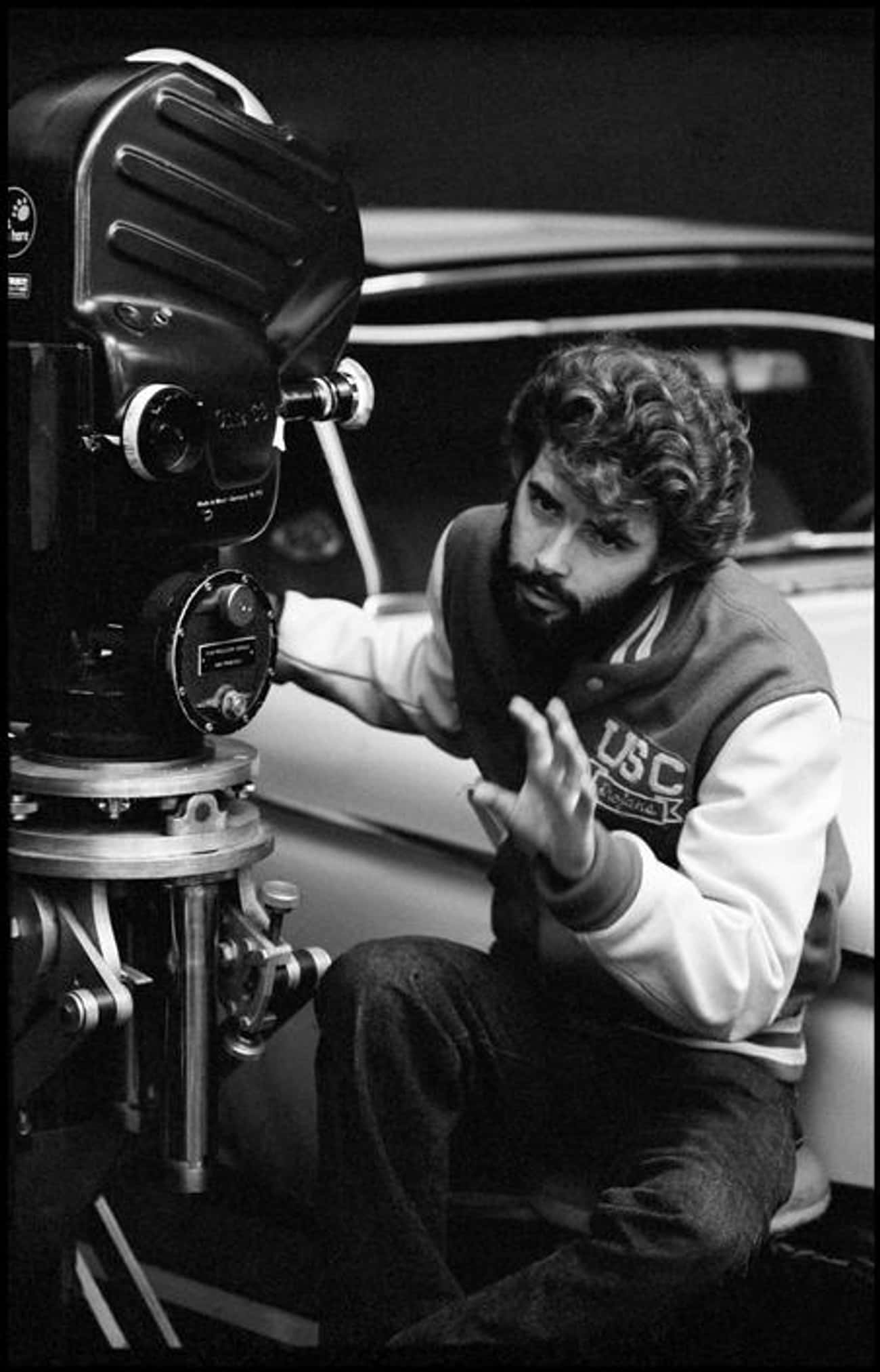 Young George Lucas in USC Jacket Directing American Graffiti