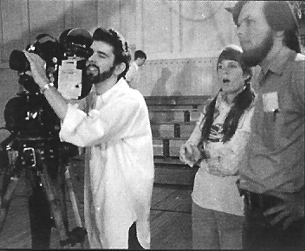 Young George Lucas in Long White Shirt with Camera