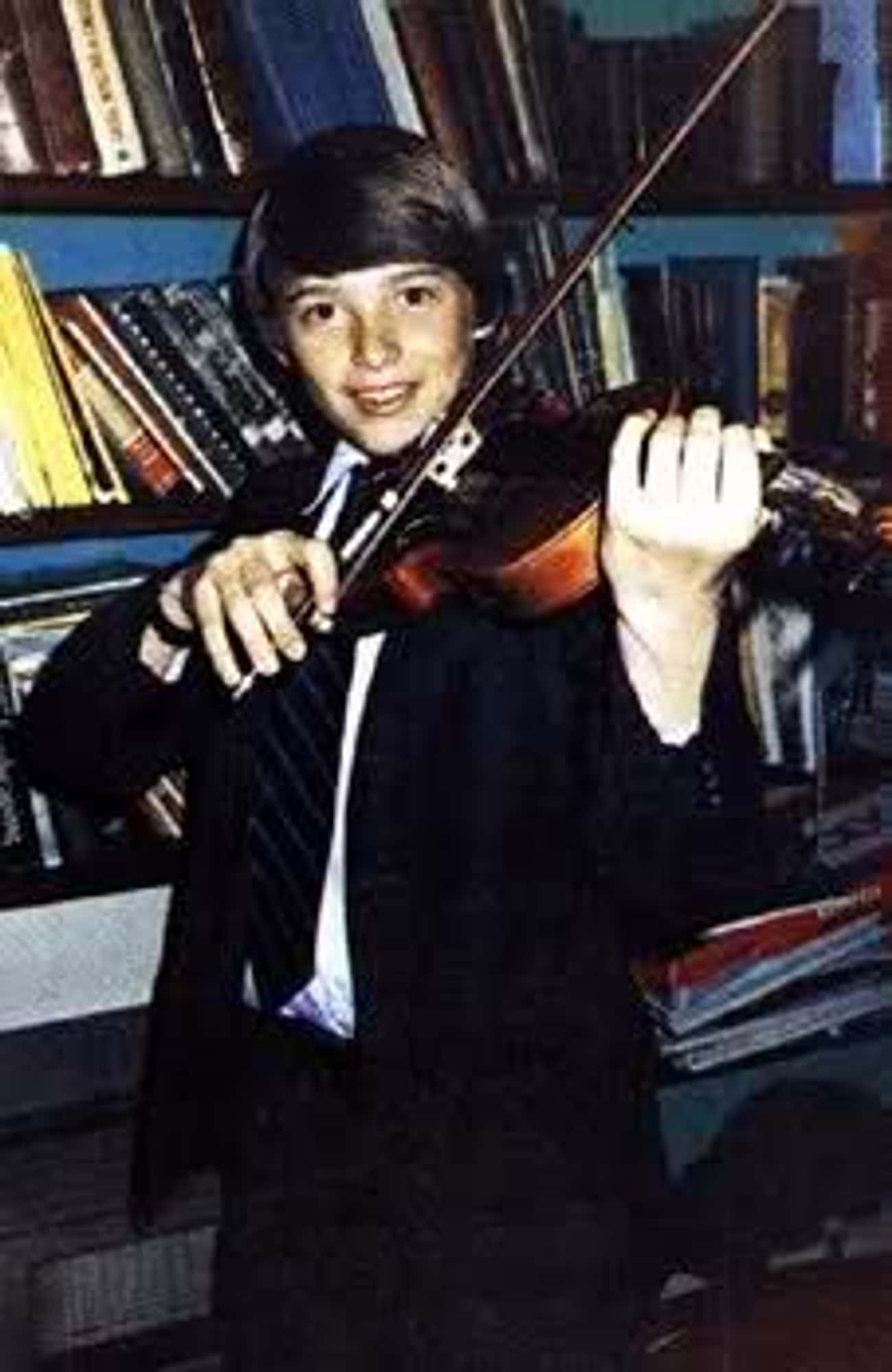 Young Hugh Jackman in a Tuxedo Playing the Violin as a Kid