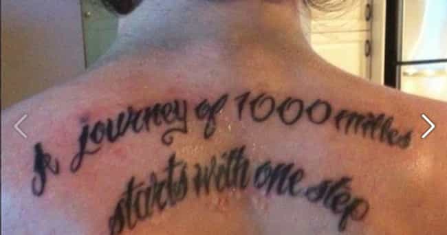 We Would Walk 1000 Milles to Get Away from This Tattoo