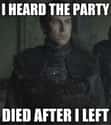What Was Said After the Red Wedding? on Random Most Cringeworthy Game of Thrones Jokes