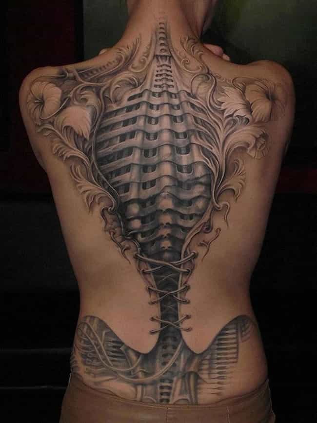 This Corset Back Tattoo Is So Lifelike, It's Actually a Little Creepy