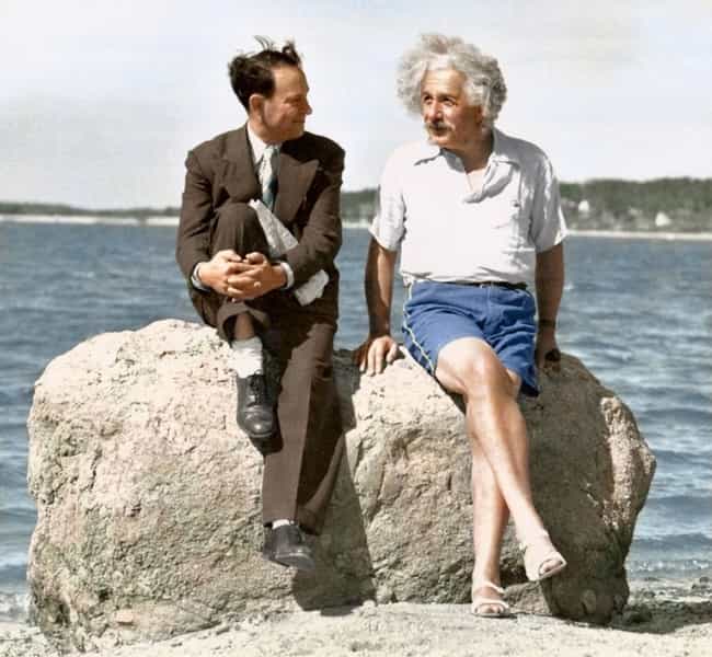 Albert Einstein and a Friend in 1939