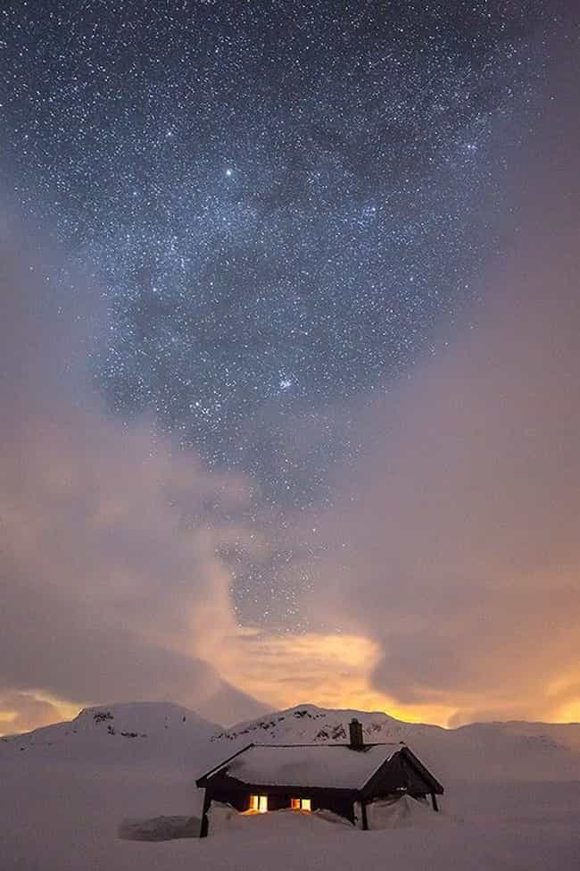 Starry Night in Gudvangen, Norway