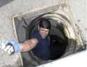 A Man in a Manhole on Random Creepiest 'When You See It' Pictures Ever