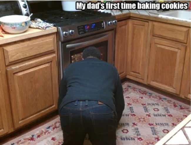 This Dad's First Time Baking May Be the Cutest Thing That's Ever Happened