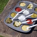 Serve Condiments in a Muffin Tray on Random BBQ Hacks Every Grill Master Should Know