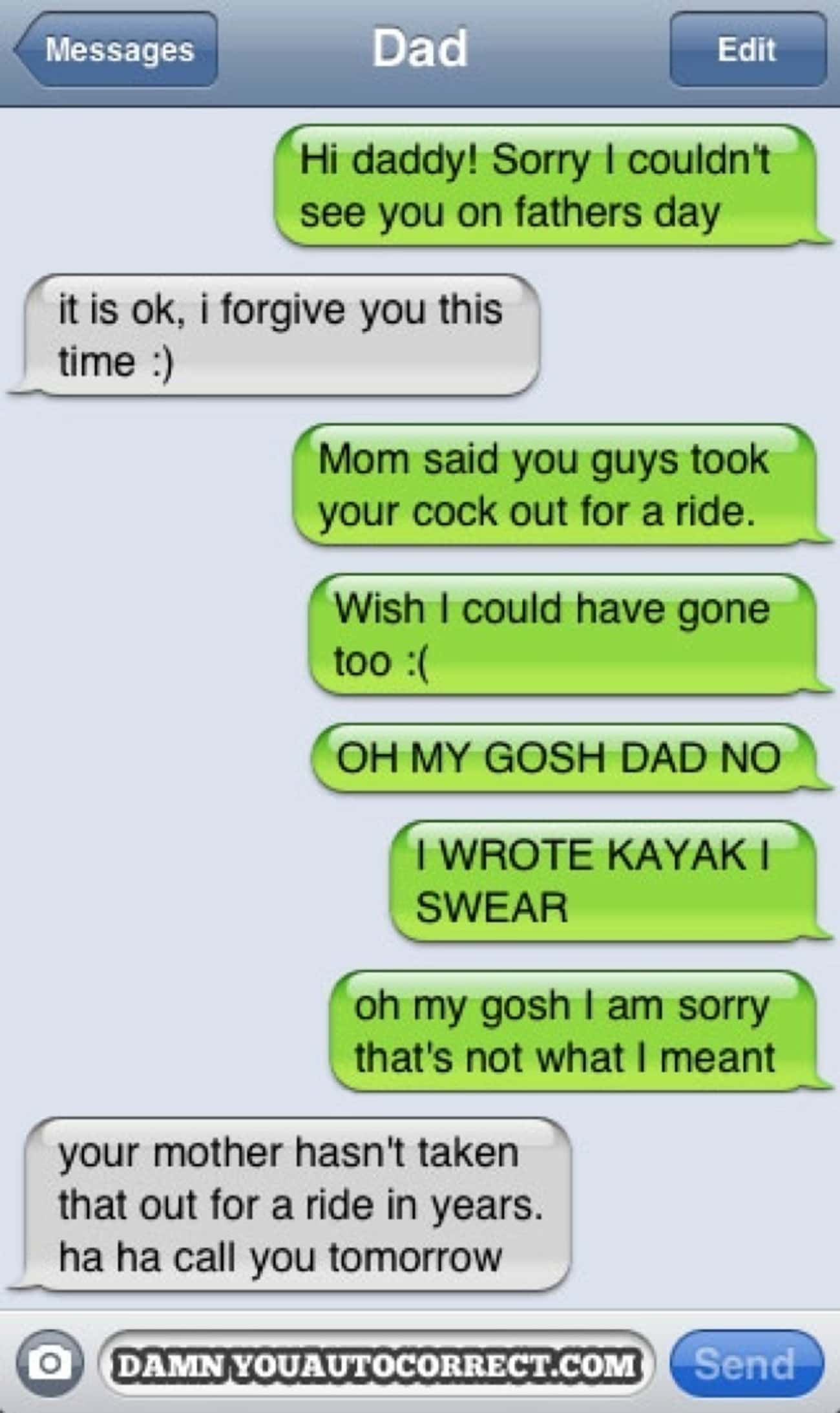 This Dad Has the Most Epic Response to Auto Correct Ever