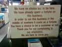No Complaining on Random Passive Aggressive Signs at Stores