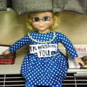 Creepy Doll on Random Passive Aggressive Signs at Stores